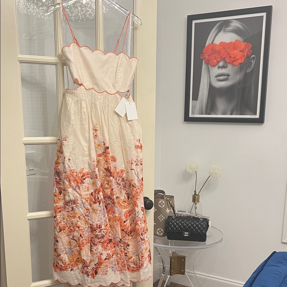 Zimmermann Cream and Pink Floral Dress - Picture 3 of 6